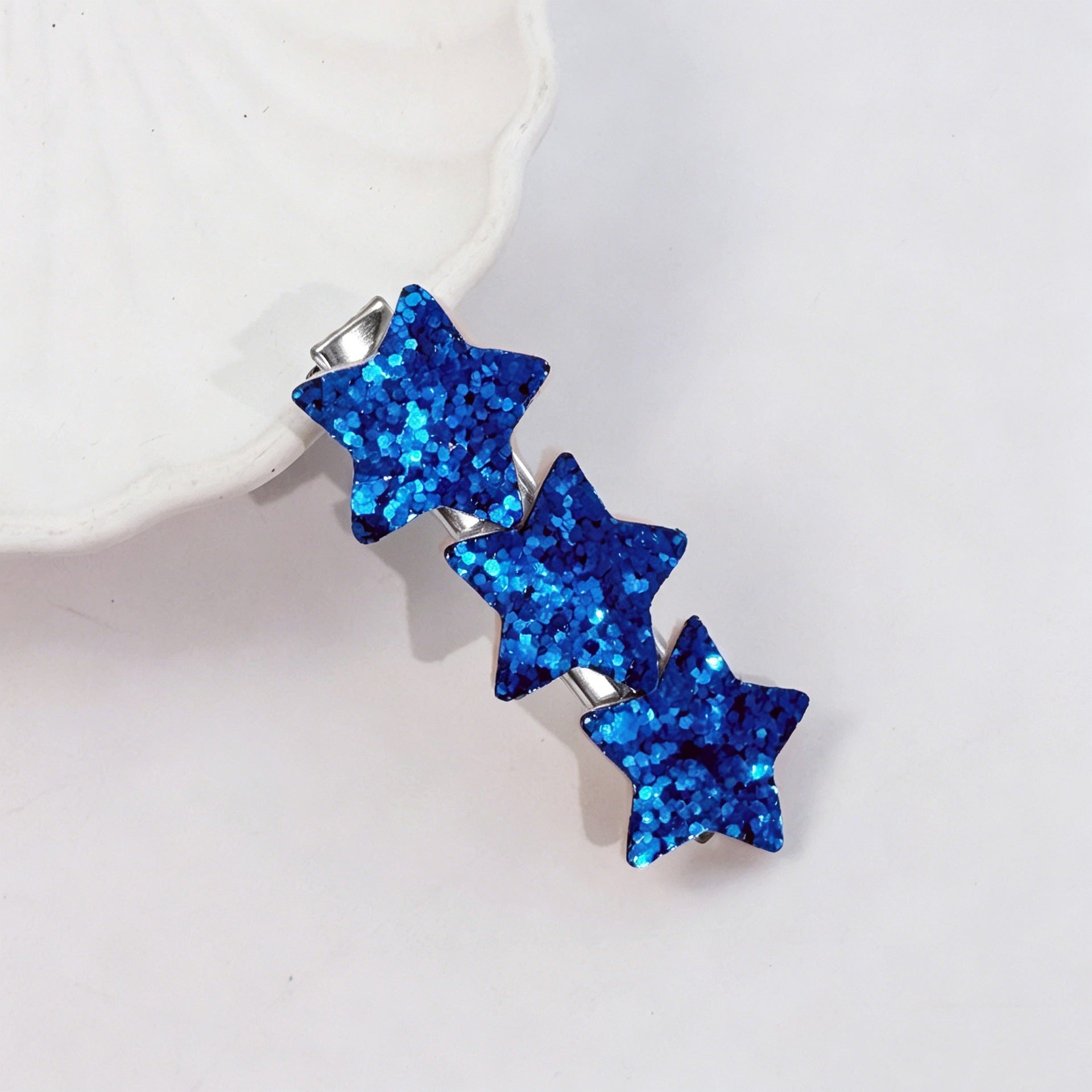 Retro Sequin Star Duckbill Barrette Hair Clip 8AS6HCP64T
