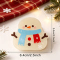 Cute Cartoon Print Snowman Christmas Hair Claw 6W6HCP1616