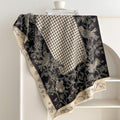 Houndstooth Floral Shawl Wrap Scarf - DippedShop Wholesale - #8547