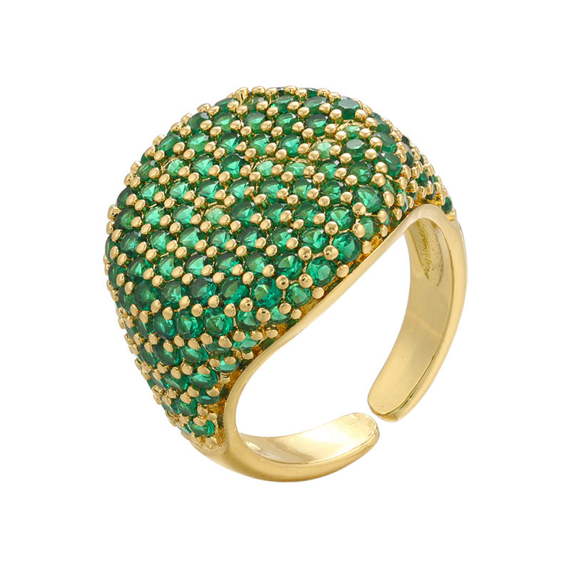 Colorful Sparkly Rhinestone Open Adjustable Ring 6W6JRG295