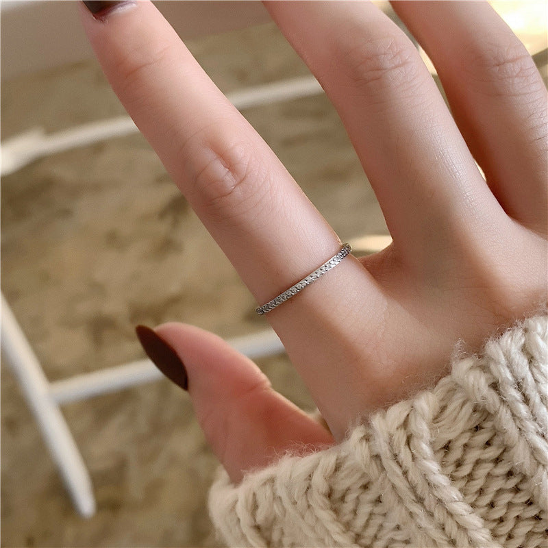 Rhinestone Thin Ring - DippedShop Wholesale - #4723