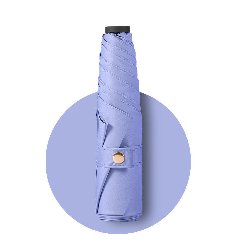 Minimalist Solid Color Portable Comapct Folding Umbrella DP26UL09