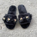 Plush Flower Indoor Slippers - DippedShop Wholesale - #2035