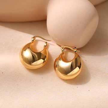 Classic Hellow Metal Ball Vintage Earrings DPJE1223