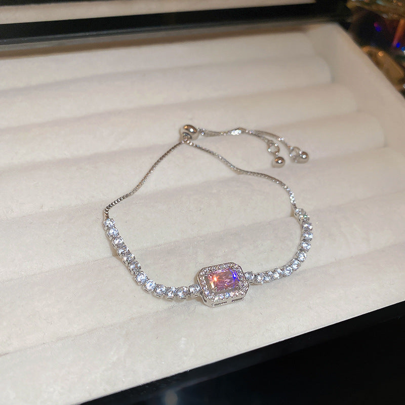 Chic Gold Plated Colorful Zircon Adjustable Bracelet 6W6JBR718
