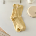 Solid Ribbed Cotton Socks - DippedShop Wholesale - #0643
