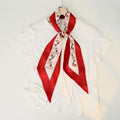 Simple Color Block Striped Print Silk Scarf 6W6NSI258