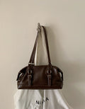 Simple Solid Color PU Shoulder Bag 6W10BBG1379