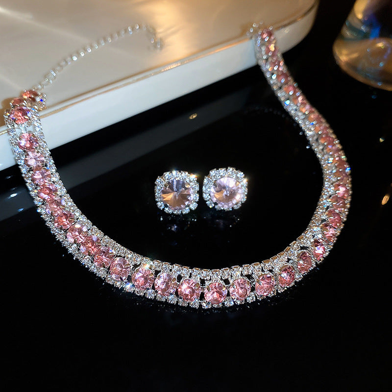 Elegant Geometry Rhinestone Choker Necklace 6W6JNC956