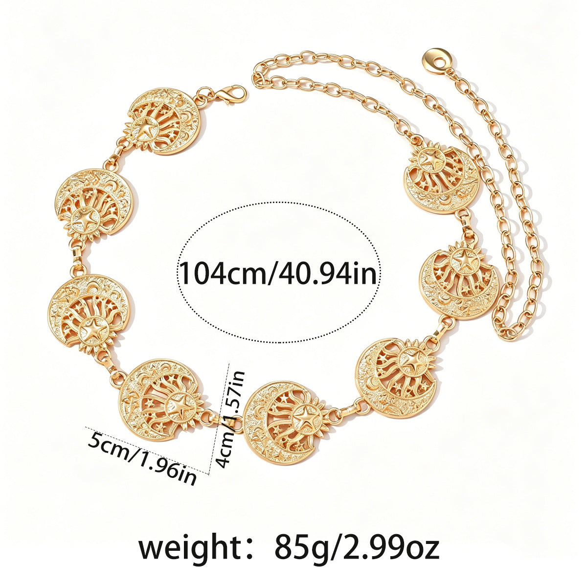 Retro Chunky Sun Moon Link Wai - DippedShop Wholesale - #9379