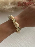 Vintage Irregular Geometric Stone Beaded Bracelet 6W6JBR511