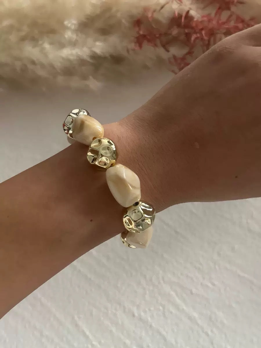 Vintage Irregular Geometric Stone Beaded Bracelet 6W6JBR511