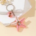 Stylish Handmade Beads Rhinestones Star Pendant Keychain 6W10BBC754