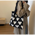 Stylish Heart Print Large Capacity Shoulder Bag 6W10BBG1765