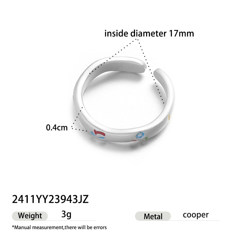 Floral Bow Open Ring - DippedShop Wholesale - #3283