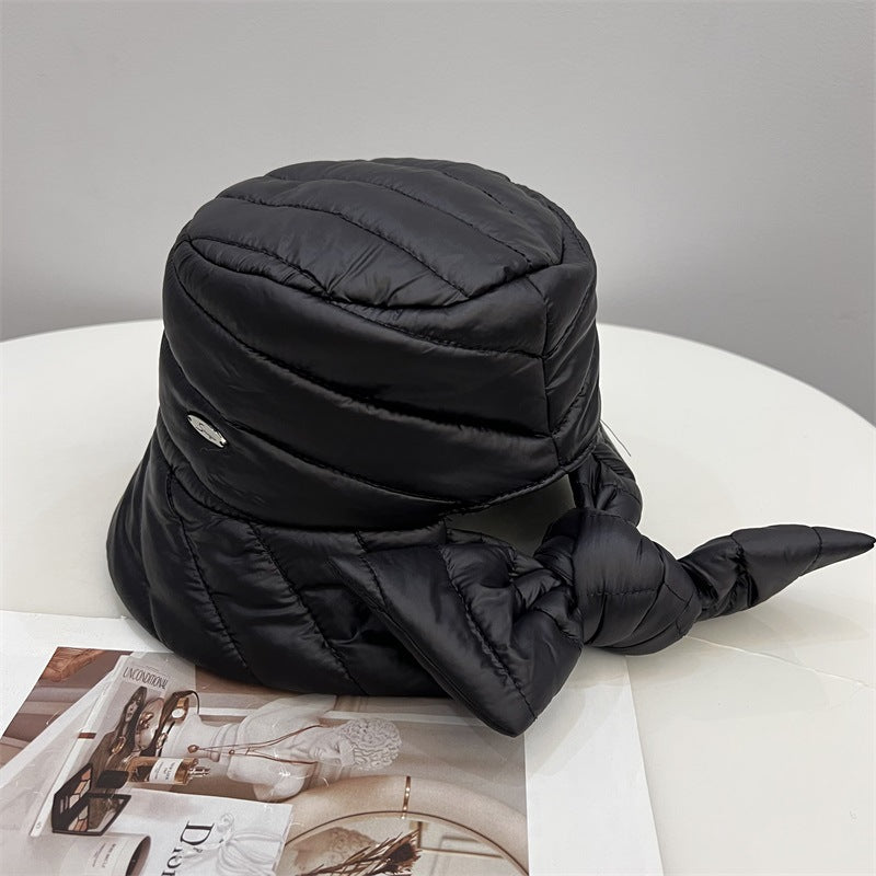 Winter Quilted Puffer Lightweight Warm Bucket Hat 6W6HAT928