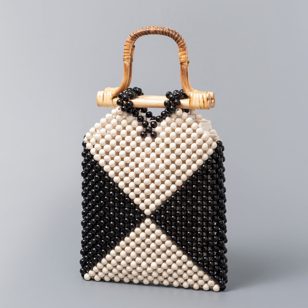 Color Block Bamboo Hollow Handbag DP25C686