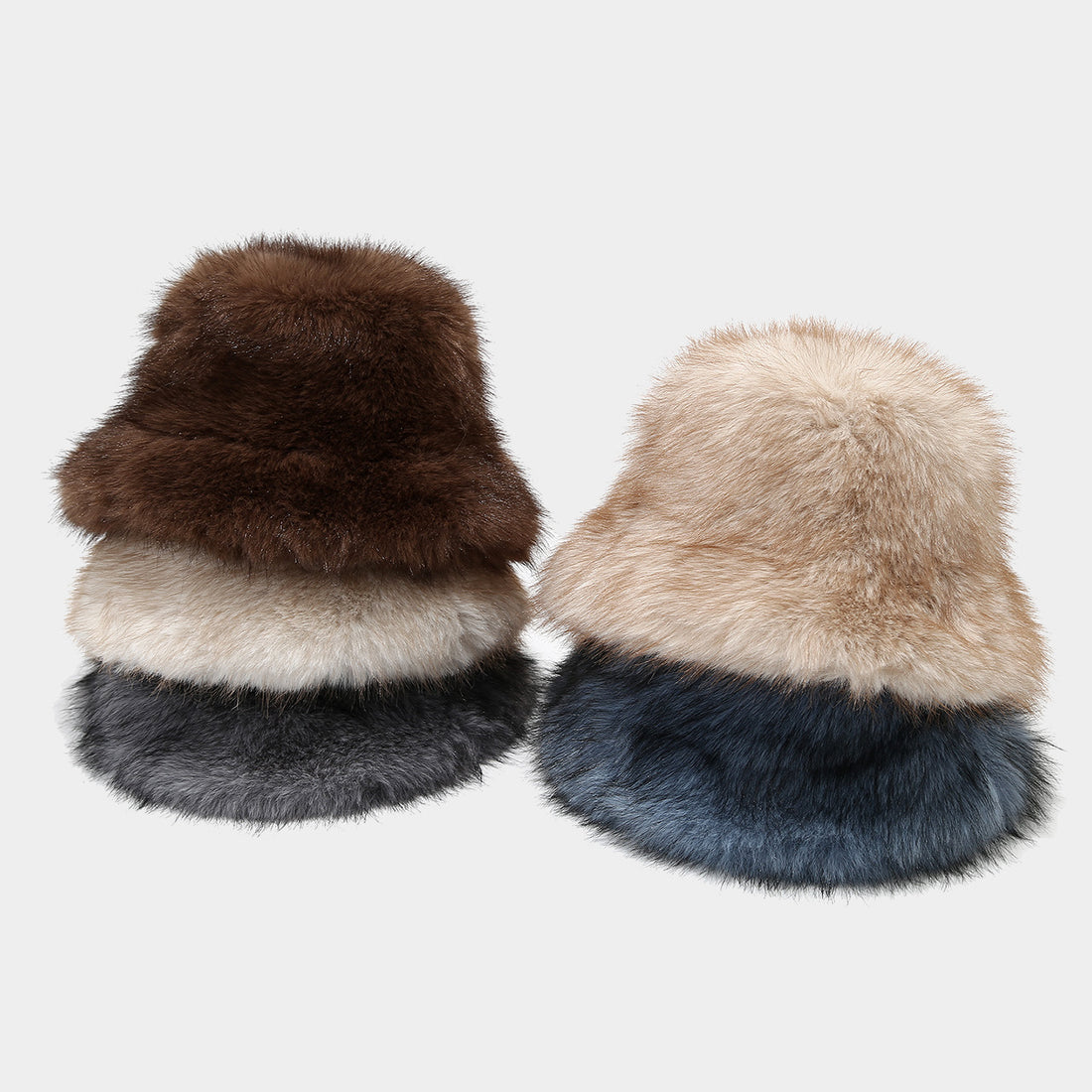 Winter Fluffy Faux Fur Thermal Plush Bucket Hat DP25H722