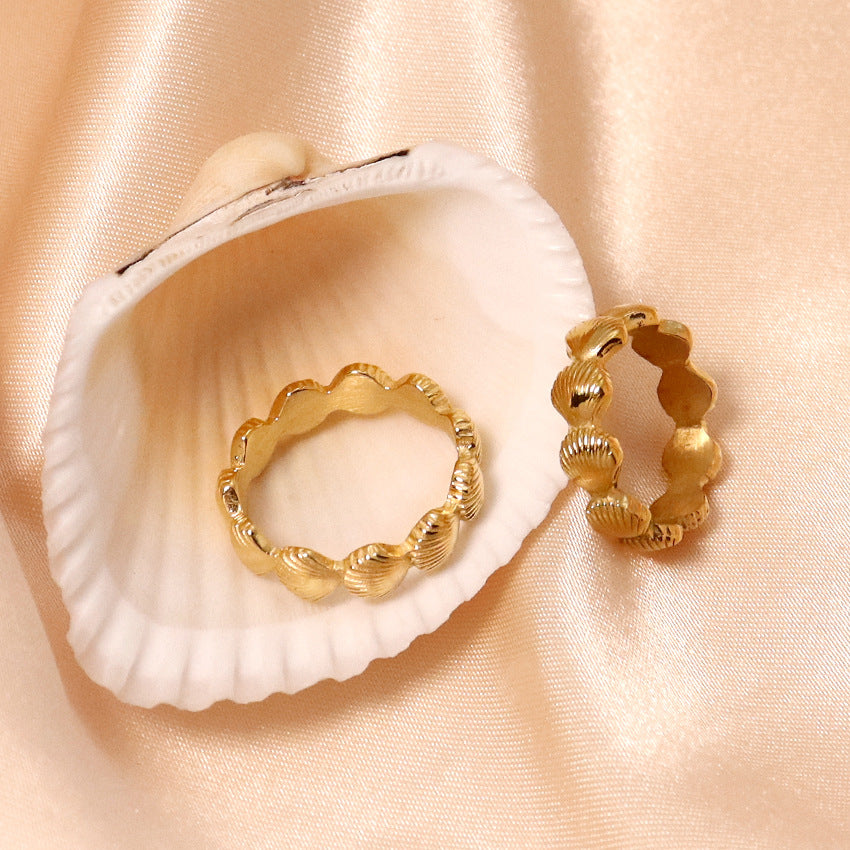 Vinatge Gold Plated Shell Band - DippedShop Wholesale - #1507