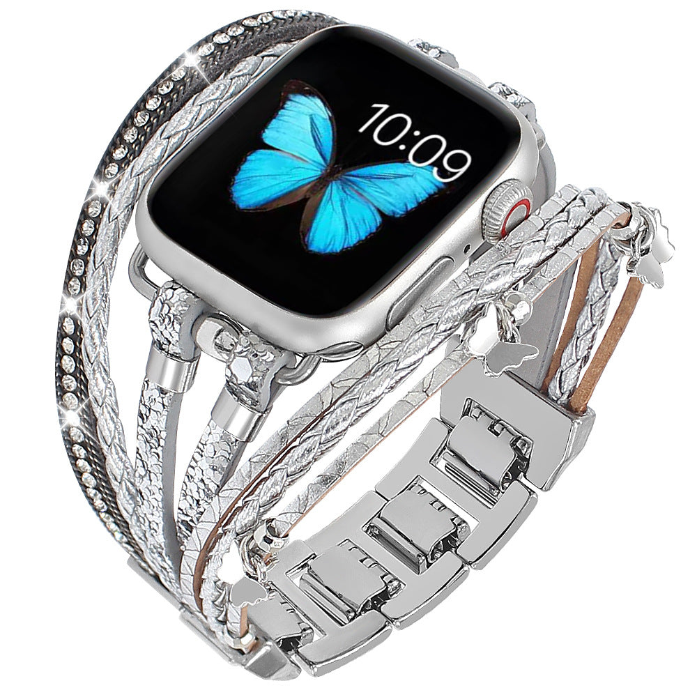 Elegant Rhinestones Multi Layer Watch Band 6W6JWA95