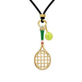 Fashion Sporty Tennis Racket Ball Choker Necklace 6W6JNC391L