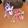 Solid Color Plush Rabbit Pendant Bag Charm 6W10BBC374