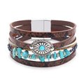 Vintage Multi Layer Snack Print PU Bracelets 6W6JBR497
