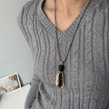 Retro Beaded Tassel Necklace - DippedShop Wholesale - #5891