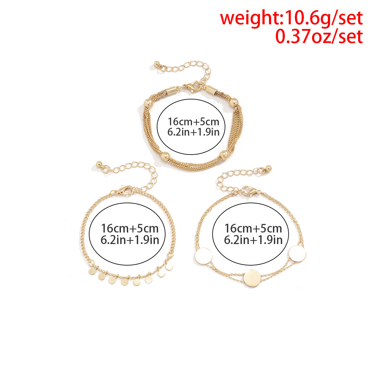 Fahion Gold Plated Multi-Layer - DippedShop Wholesale - #0659