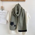 Floral Jacquard Knit Scarf - DippedShop Wholesale - #9411