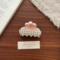 Cute Rhinestone Flower Polka Dots Hair Claw 6W6HCP1637