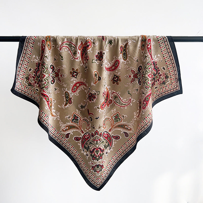 Retro Paisley Print Jacquard Neckerchief Square Scarf MK2BW6W6NSI08