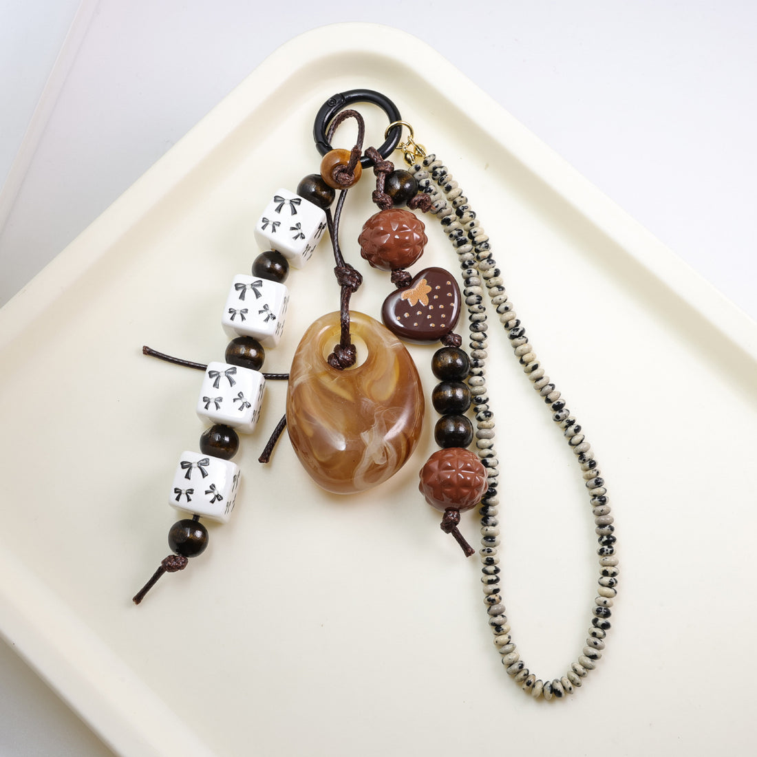 Vintage Stone Beaded Charm - DippedShop Wholesale - #5187