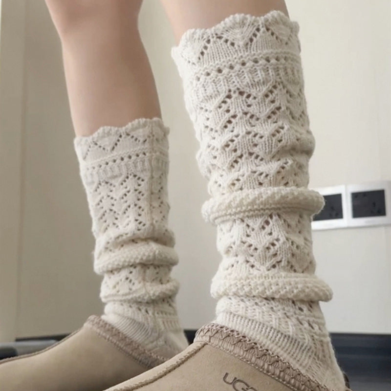 Elegant Hollow Out Crochet Mid-Calf Socks 6W8FSO709