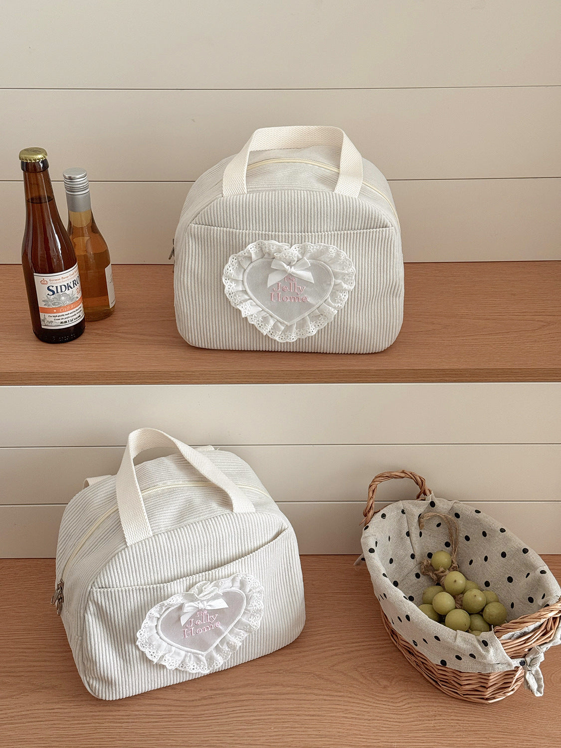 Lace Heart Cosmetic Bag - DippedShop Wholesale - #4979