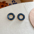 Fashion Hollow Out Resin Round Stud Earrings 6W6JER558