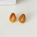 Minimalist Solid Color Hollow Acrylic Stud Earring 6W6JER559