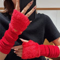 Knitted Fingerless Arm Warmers - DippedShop Wholesale - #4371