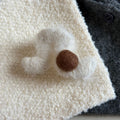 Sweet Plush Felt Ball Small Hair Claw 6W6HCP1652