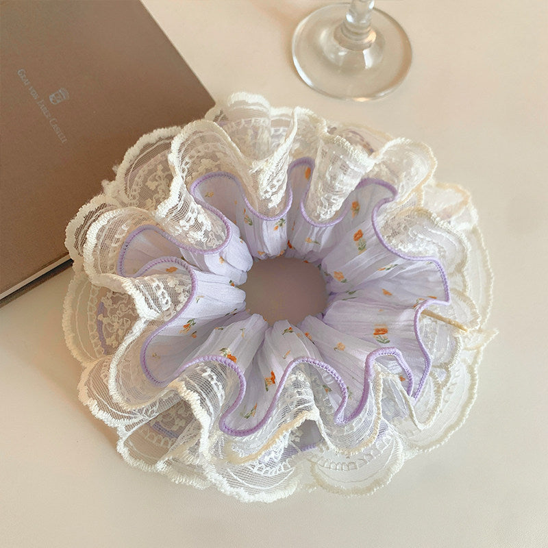 Floral Lace Scrunchies - DippedShop Wholesale - #5619