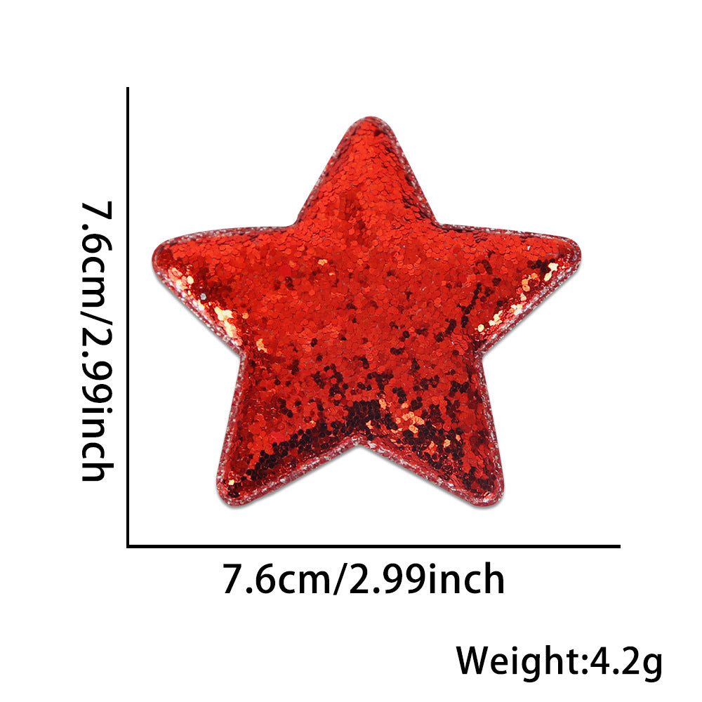 Exquisite Solid Color Sequin Star Hair Clip 8AS6HCP72L