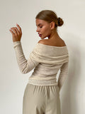 Off Shoulder Knit Top - DippedShop Wholesale - #9219