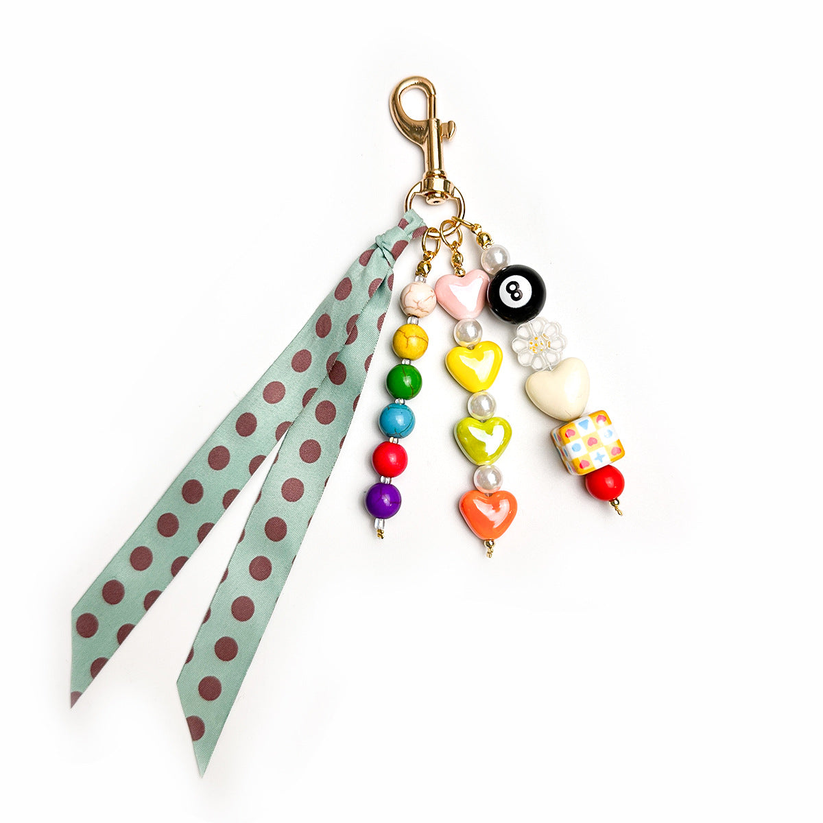 Heart Dice Keychain Charm - DippedShop Wholesale - #3603