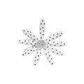Stylish 3D Rhinestones Daisy Hair Clips 6W6HCP1227