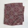Sweet Color Block Floral Print Silk Scarf 6W6NSI182