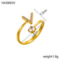 Simple Gold Plated Rhinestone - DippedShop Wholesale - #1539