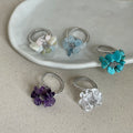 Irregular Crystal Beaded Ring - DippedShop Wholesale - #0787