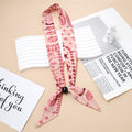 Cute Polka Dots Beaded Decor Silk Scarf 6W6NSI214