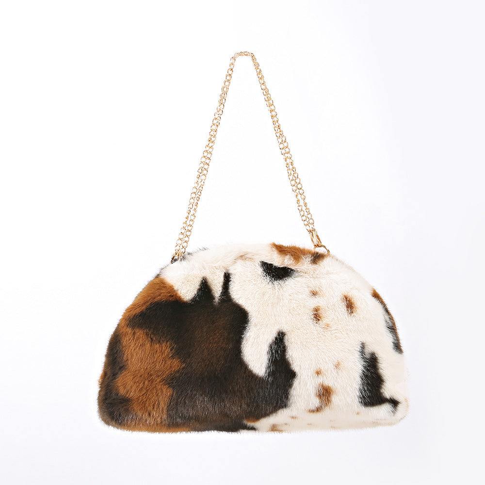 Fuzzy Plush Large Capacity Cloud Shoulder Bag 6W10BBG2348