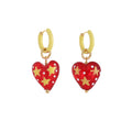 Heart Dangle Hoop Earrings - DippedShop Wholesale - #4771